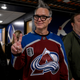 Blink 182 bassist/vocalist Mark Hoppus decked out in a Colorado Avalanche jersey